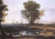 Claude Lorrain, Coast Scene with the Rape of Europa (mk25)